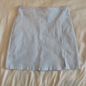 Altar’d State white and black checked mini skirt